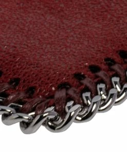 Best deal 🤩 Stella McCartney Maroon Faux Leather Card Holder For 👩 Women 😍 -Stella McCartney Shop luxury women stella mccartney used handbags p471794 010