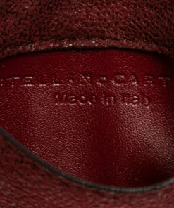 Best deal 🤩 Stella McCartney Maroon Faux Leather Card Holder For 👩 Women 😍 -Stella McCartney Shop luxury women stella mccartney used handbags p471794 011