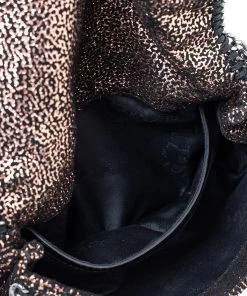 Cheapest 🔥 Stella McCartney Gold Faux Suede Falabella Shoulder Bag For 👩 Women 😉 -Stella McCartney Shop luxury women stella mccartney used handbags p472987 003