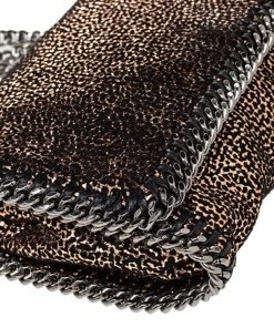 Cheapest 🔥 Stella McCartney Gold Faux Suede Falabella Shoulder Bag For 👩 Women 😉 -Stella McCartney Shop luxury women stella mccartney used handbags p472987 005