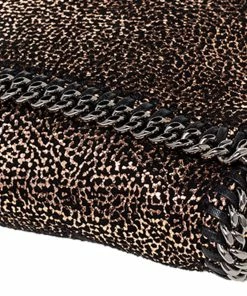 Cheapest 🔥 Stella McCartney Gold Faux Suede Falabella Shoulder Bag For 👩 Women 😉 -Stella McCartney Shop luxury women stella mccartney used handbags p472987 006