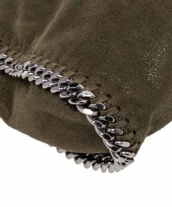 Brand new ❤️ Stella McCartney Green Faux Leather Falabella Tote For 👩 Women 😉 -Stella McCartney Shop luxury women stella mccartney used handbags p473641 002