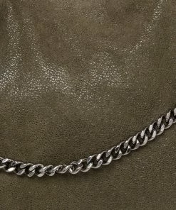 Brand new ❤️ Stella McCartney Green Faux Leather Falabella Tote For 👩 Women 😉 -Stella McCartney Shop luxury women stella mccartney used handbags p473641 004