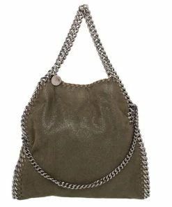 Brand new ❤️ Stella McCartney Green Faux Leather Falabella Tote For 👩 Women 😉