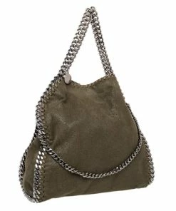 Brand new ❤️ Stella McCartney Green Faux Leather Falabella Tote For 👩 Women 😉 -Stella McCartney Shop luxury women stella mccartney used handbags p473641 007