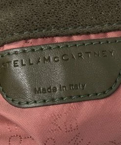 Brand new ❤️ Stella McCartney Green Faux Leather Falabella Tote For 👩 Women 😉 -Stella McCartney Shop luxury women stella mccartney used handbags p473641 009