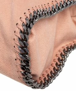 Hot Sale ⭐ Stella McCartney Light Peach Faux Suede Falabella Star Fringed Shoulder Bag For 👩 Women 👏 -Stella McCartney Shop luxury women stella mccartney used handbags p477249 004