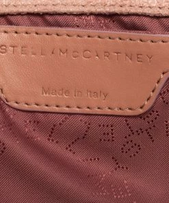 Hot Sale ⭐ Stella McCartney Light Peach Faux Suede Falabella Star Fringed Shoulder Bag For 👩 Women 👏 -Stella McCartney Shop luxury women stella mccartney used handbags p477249 011