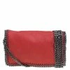 Outlet ✨ Stella McCartney Red Faux Leather Falabella Crossbody Bag For 👩 Women 😉