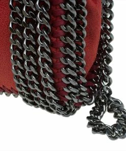 Outlet ✨ Stella McCartney Red Faux Leather Falabella Crossbody Bag For 👩 Women 😉 -Stella McCartney Shop luxury women stella mccartney used handbags p47744 009
