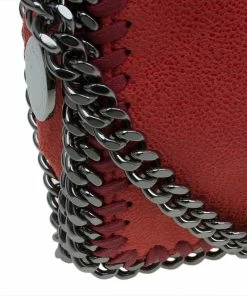 Outlet ✨ Stella McCartney Red Faux Leather Falabella Crossbody Bag For 👩 Women 😉 -Stella McCartney Shop luxury women stella mccartney used handbags p47744 010