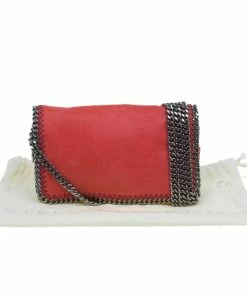 Outlet ✨ Stella McCartney Red Faux Leather Falabella Crossbody Bag For 👩 Women 😉 -Stella McCartney Shop luxury women stella mccartney used handbags p47744 016