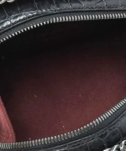 Best deal 🎁 Stella McCartney Black Faux Croc Embossed Leather Falabella Tote For 👩 Women 👍 -Stella McCartney Shop luxury women stella mccartney used handbags p481295 007