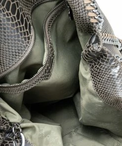 Deals ❤️ Stella McCartney Brown Faux Python Embossed Leather Falabella Tote For 👩 Women ⌛ -Stella McCartney Shop luxury women stella mccartney used handbags p482673 006