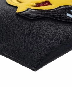 Brand new 💯 Stella McCartney Black Faux Leather Zip Pouch For 👩 Women 🥰 -Stella McCartney Shop luxury women stella mccartney used handbags p482946 003