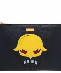 Brand new 💯 Stella McCartney Black Faux Leather Zip Pouch For 👩 Women 🥰