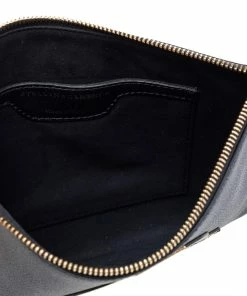 Brand new 💯 Stella McCartney Black Faux Leather Zip Pouch For 👩 Women 🥰 -Stella McCartney Shop luxury women stella mccartney used handbags p482946 009