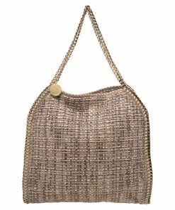 Promo 🔥 Stella McCartney Beige Metallic Boucle Tweed Falabella Small Tote For 👩 Women 😀