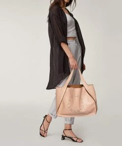 Coupon 🔔 Stella McCartney Beige Faux Leather Perforated Logo Tote For 👩 Women 🎉 -Stella McCartney Shop luxury women stella mccartney used handbags p486930 001