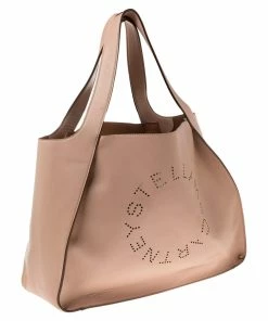 Coupon 🔔 Stella McCartney Beige Faux Leather Perforated Logo Tote For 👩 Women 🎉 -Stella McCartney Shop luxury women stella mccartney used handbags p486930 007