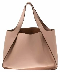 Coupon 🔔 Stella McCartney Beige Faux Leather Perforated Logo Tote For 👩 Women 🎉 -Stella McCartney Shop luxury women stella mccartney used handbags p486930 009