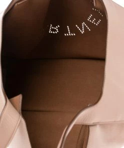 Coupon 🔔 Stella McCartney Beige Faux Leather Perforated Logo Tote For 👩 Women 🎉 -Stella McCartney Shop luxury women stella mccartney used handbags p486930 010