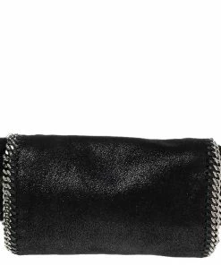 Deals ⌛ Stella McCartney Black Faux Leather Falabella Swan Crossbody Bag For 👩 Women ✨ -Stella McCartney Shop luxury women stella mccartney used handbags p488405 003