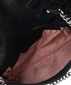 Deals ⌛ Stella McCartney Black Faux Leather Falabella Swan Crossbody Bag For 👩 Women ✨ -Stella McCartney Shop luxury women stella mccartney used handbags p488405 007