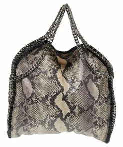 Top 10 🎁 Stella McCartney Beige Faux Python Leather Falabella Tote For 👩 Women 😉