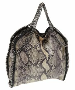 Top 10 🎁 Stella McCartney Beige Faux Python Leather Falabella Tote For 👩 Women 😉 -Stella McCartney Shop luxury women stella mccartney used handbags p489842 007
