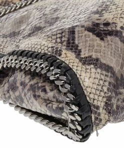 Top 10 🎁 Stella McCartney Beige Faux Python Leather Falabella Tote For 👩 Women 😉 -Stella McCartney Shop luxury women stella mccartney used handbags p489842 011