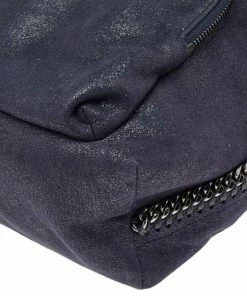 Buy 🥰 Stella McCartney Dark Blue Faux Suede Falabella 🎒 Backpack For 👩 Women 🤩 -Stella McCartney Shop luxury women stella mccartney used handbags p490447 003
