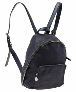 Buy 🥰 Stella McCartney Dark Blue Faux Suede Falabella 🎒 Backpack For 👩 Women 🤩 -Stella McCartney Shop luxury women stella mccartney used handbags p490447 007