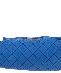 Coupon ⌛ Stella McCartney Blue Quilted Faux Suede Beckett Shoulder Bag For 👩 Women 🤩 -Stella McCartney Shop luxury women stella mccartney used handbags p495465 003