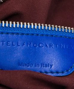 Coupon ⌛ Stella McCartney Blue Quilted Faux Suede Beckett Shoulder Bag For 👩 Women 🤩 -Stella McCartney Shop luxury women stella mccartney used handbags p495465 013