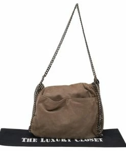 New 🛒 Stella McCartney Beige Faux Suede Falabella Tote For 👩 Women ⭐ -Stella McCartney Shop luxury women stella mccartney used handbags p498467 010