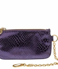 Flash Sale 🔥 Stella McCartney Metallic Purple Faux Python Leather Large Falabella Tote For 👩 Women 😍 -Stella McCartney Shop luxury women stella mccartney used handbags p499965 013