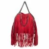 Brand new 🤩 Stella McCartney Red Faux Suede Small Falabella Fringed Tote For 👩 Women 😀