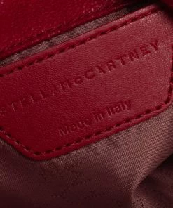Brand new 🤩 Stella McCartney Red Faux Suede Small Falabella Fringed Tote For 👩 Women 😀 -Stella McCartney Shop luxury women stella mccartney used handbags p502570 005
