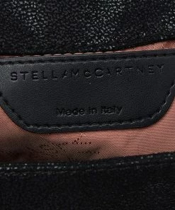 Coupon 🥰 Stella McCartney Black Faux Suede Falabella Shoulder Bag For 👩 Women ⌛ -Stella McCartney Shop luxury women stella mccartney used handbags p503792 002