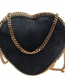 Coupon 😉 Stella McCartney Midnight Blue Faux Suede Heart Falabella Crossbody Bag For 👩 Women 🎉