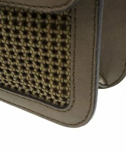 New 🌟 Stella McCartney Brown Woven Faux Leather Dawn Crossbody Bag For 👩 Women 🌟 -Stella McCartney Shop luxury women stella mccartney used handbags p50693 009