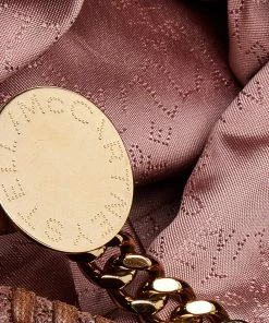 Cheapest 🛒 Stella McCartney Brown Faux Suede Large Falabella Tote For 👩 Women 🔥 -Stella McCartney Shop luxury women stella mccartney used handbags p510926 010