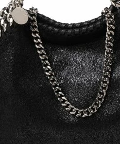 Best Pirce ⭐ Stella McCartney Black Faux Leather Mini Falabella Tote For 👩 Women 🎉 -Stella McCartney Shop luxury women stella mccartney used handbags p512490 007