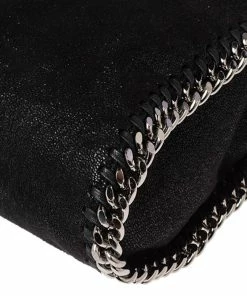 Best Pirce ⭐ Stella McCartney Black Faux Leather Mini Falabella Tote For 👩 Women 🎉 -Stella McCartney Shop luxury women stella mccartney used handbags p512490 012