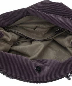 Cheapest 🔔 Stella McCartney Dark Purple Corduroy Falabella Fold Over Tote For 👩 Women 🎉 -Stella McCartney Shop luxury women stella mccartney used handbags p51398 012