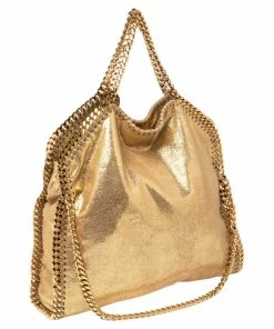Coupon ✔️ Stella McCartney Gold Faux Suede Small Falabella Tote For 👩 Women 😀 -Stella McCartney Shop luxury women stella mccartney used handbags p514968 007