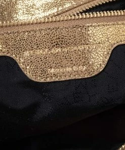 Coupon ✔️ Stella McCartney Gold Faux Suede Small Falabella Tote For 👩 Women 😀 -Stella McCartney Shop luxury women stella mccartney used handbags p514968 012