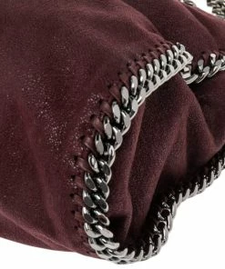 Outlet ✔️ Stella McCartney Burgundy Faux Suede Mini Falabella Tote For 👩 Women 🧨 -Stella McCartney Shop luxury women stella mccartney used handbags p519440 007
