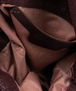 Outlet ✔️ Stella McCartney Burgundy Faux Suede Mini Falabella Tote For 👩 Women 🧨 -Stella McCartney Shop luxury women stella mccartney used handbags p519440 012